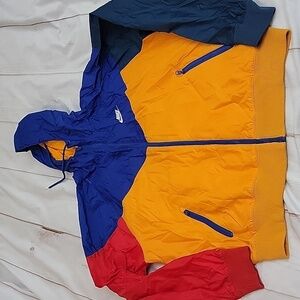 Nike Sportswear Windrunner Jacket Multicolor Orange Blue Red Navy Nylon Medium